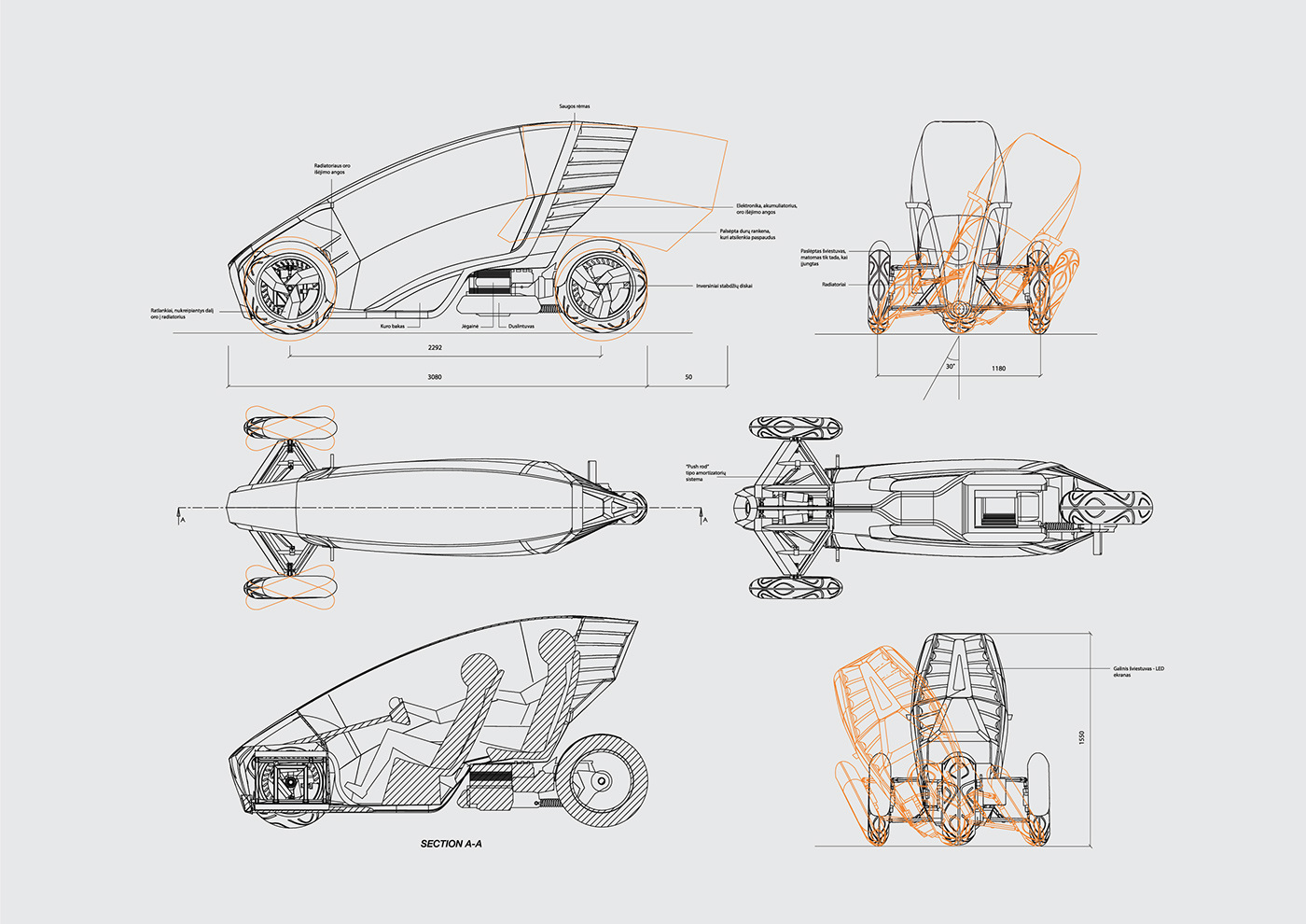 industrial design，Scientific and technological intelligence，Tricycle design，Creative and novel，Concept Car，