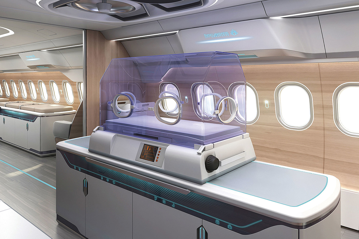 Medical jet，Medical Jet Interior，ARJ21，2019 red dot design concept award，