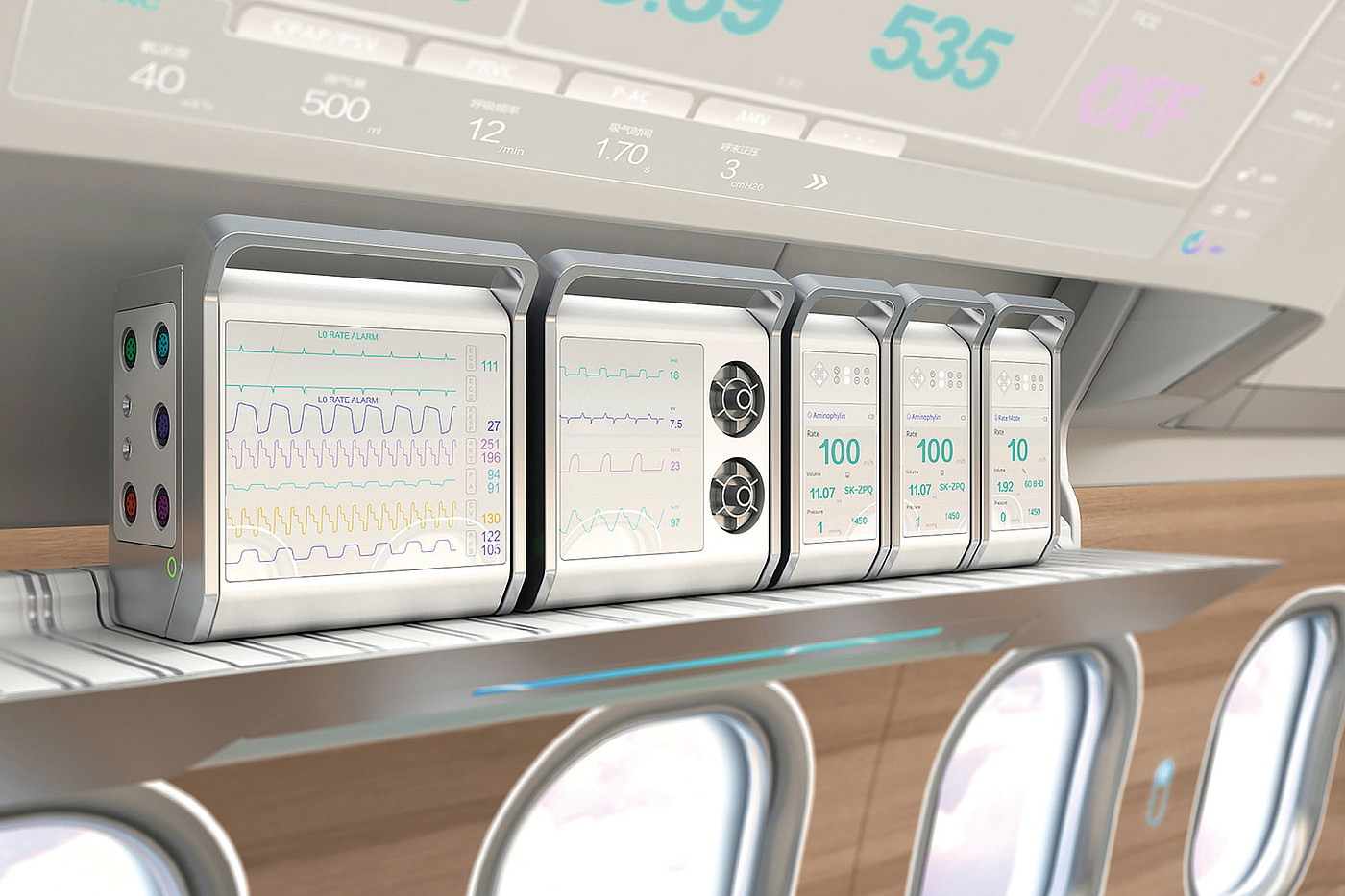 Medical jet，Medical Jet Interior，ARJ21，2019 red dot design concept award，