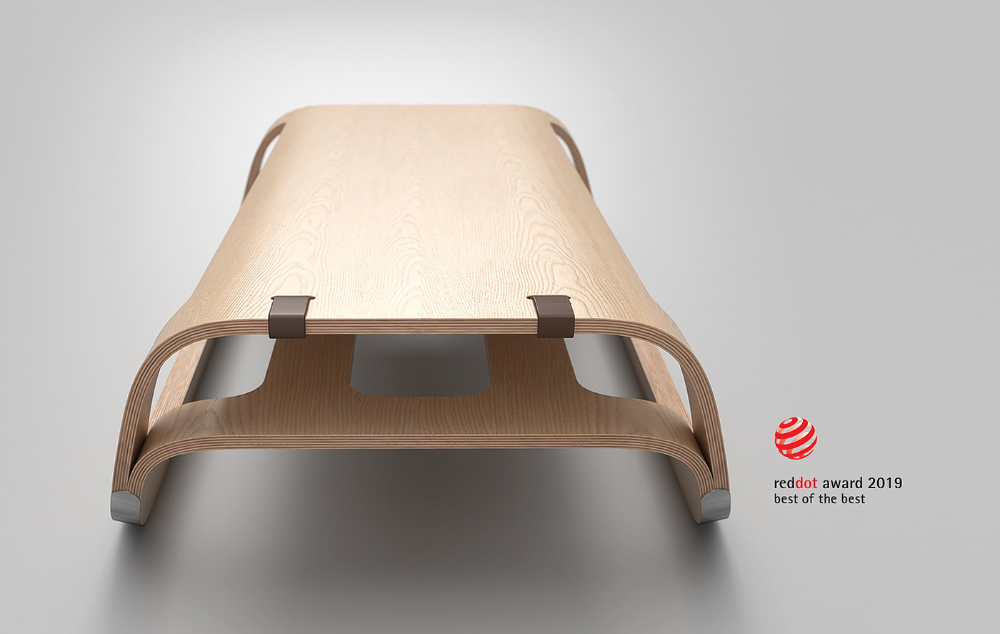 2019 red dot design concept award，sled，Plywood，ski，