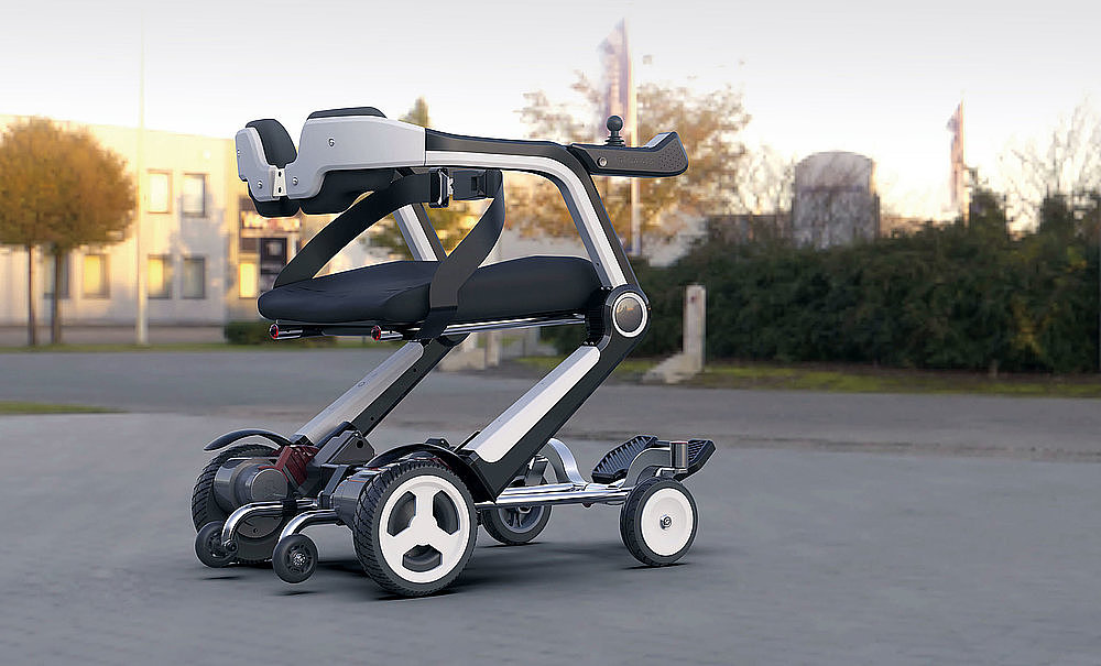 2019 red dot design concept award，Portable electric folding wheelchair，Wheelchair，Electric Folding，Portable，