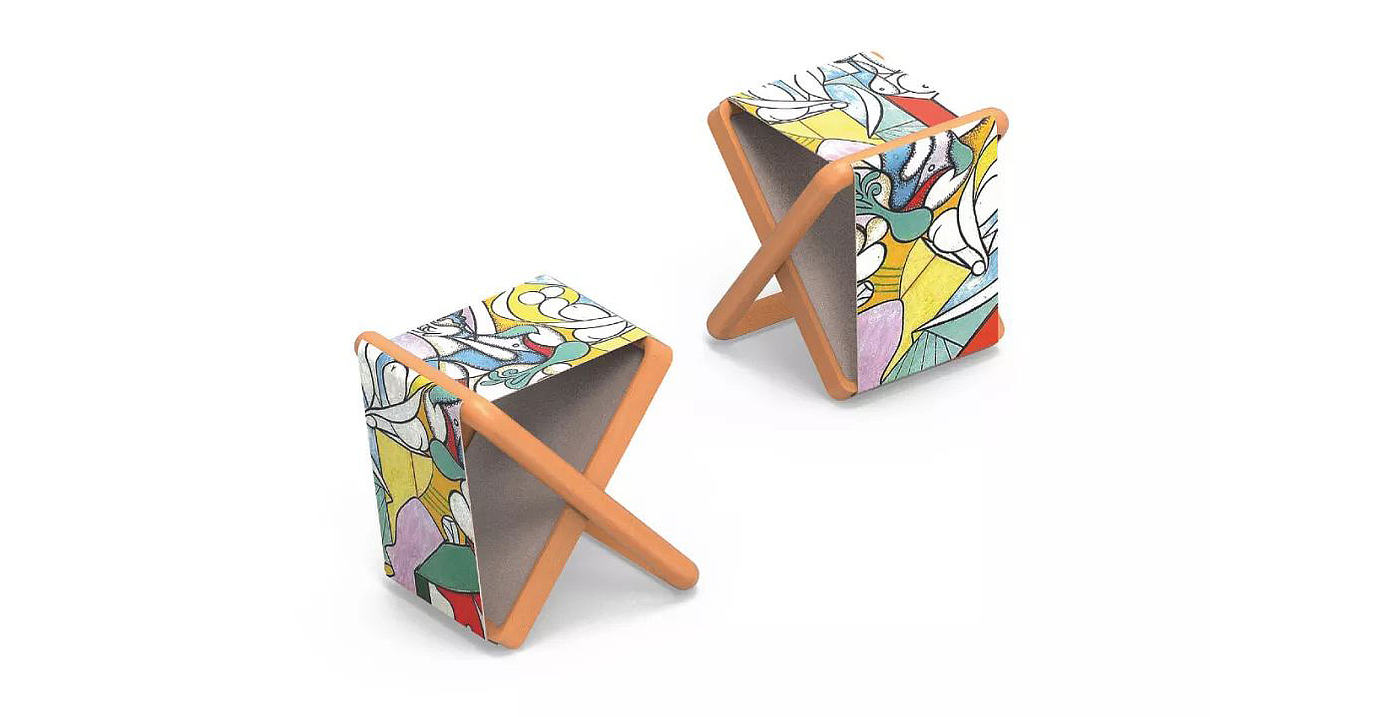 Painting Stool，painting，stool，2019 red dot design concept award，