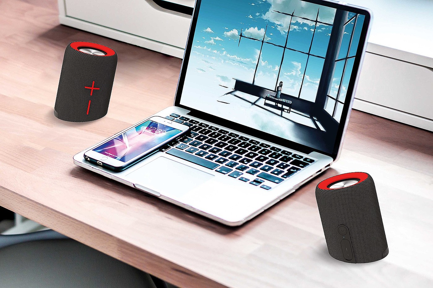 2019 red dot design concept award，Soundcup-D，Bluetooth speaker，