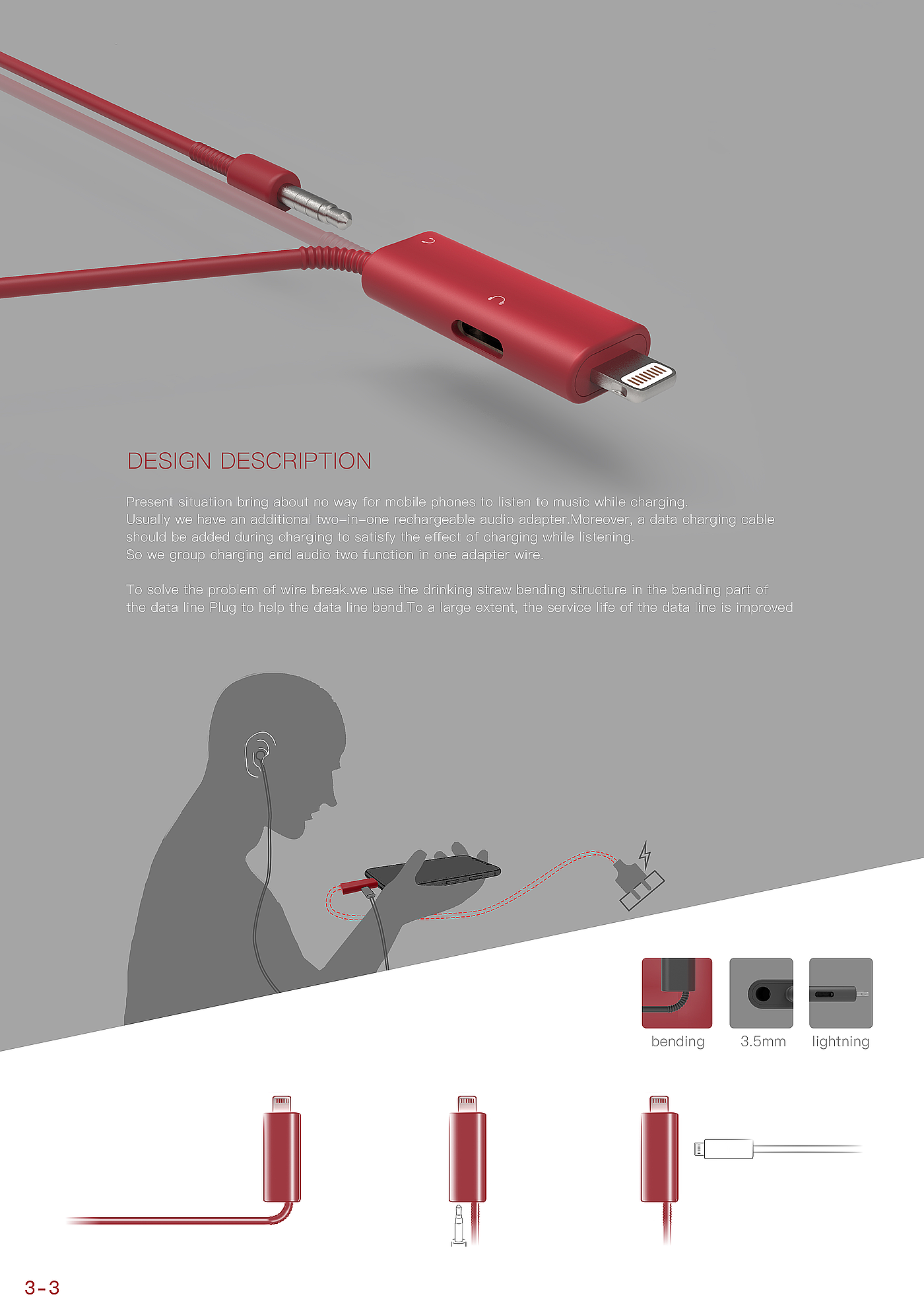 2019红点设计概念大奖，Adapter，Charging Line，