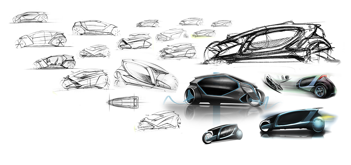 industrial design，intelligence，science and technology，Concept car design，design sketch，