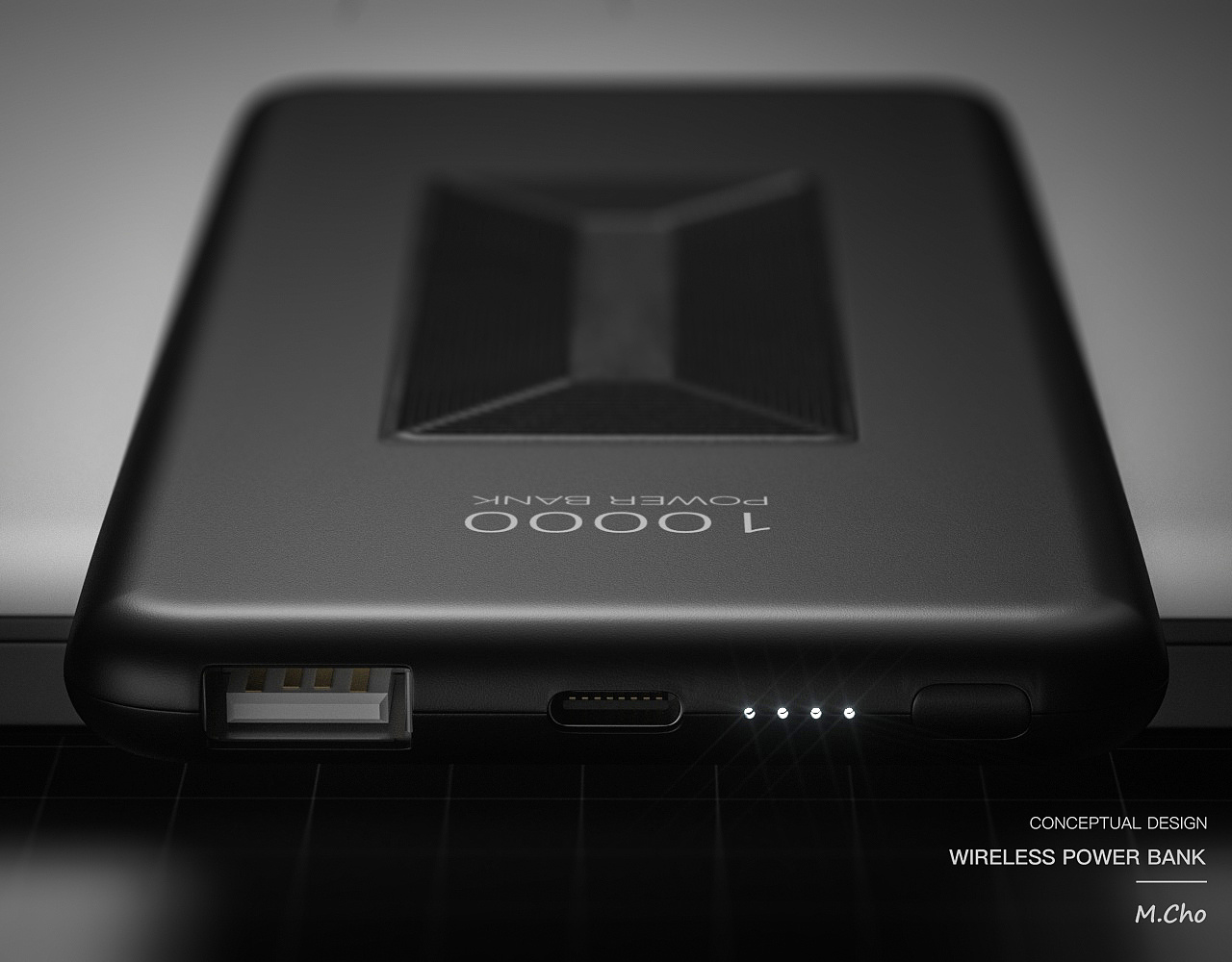 c4d，three-dimensional，portable battery，Wireless charging，