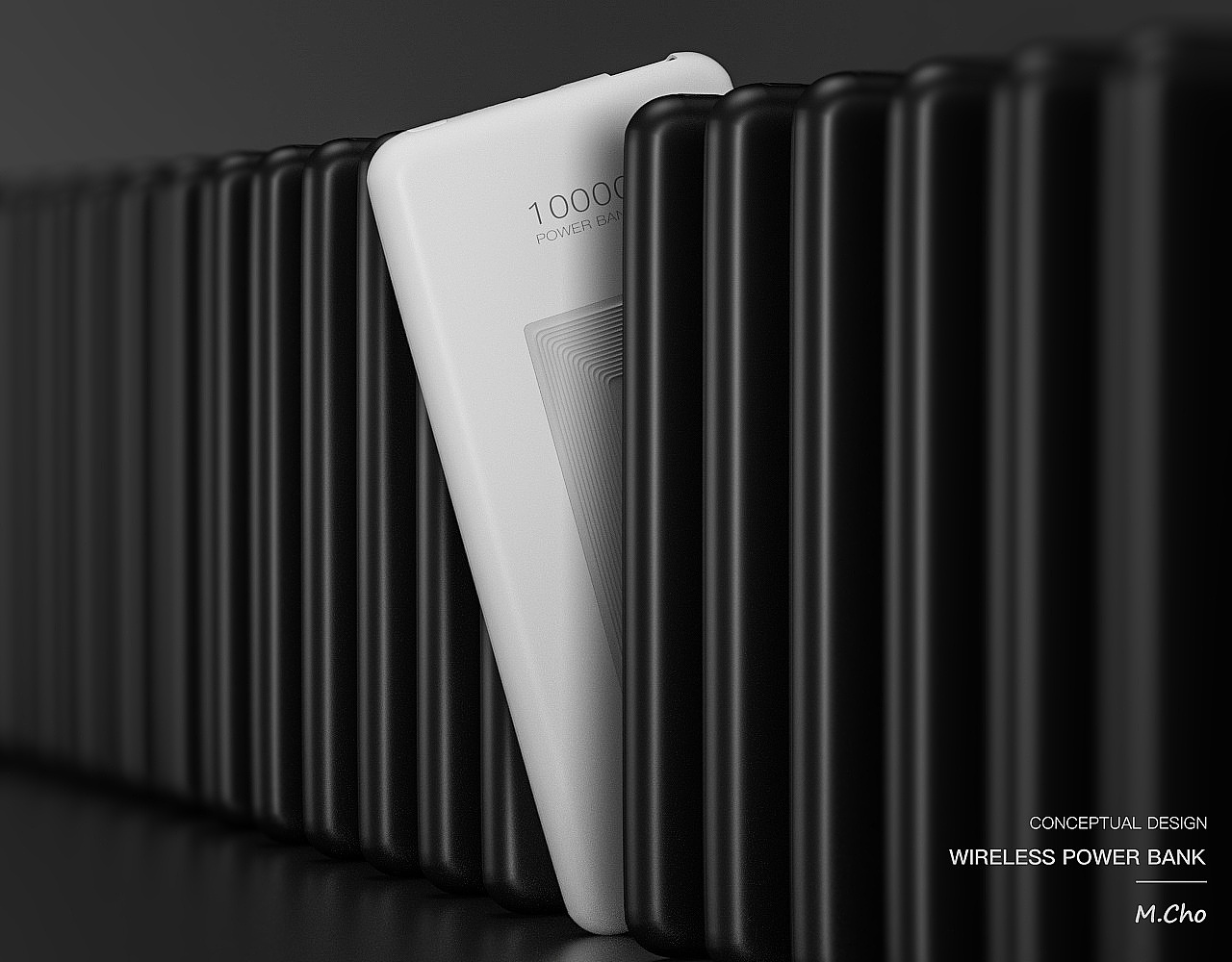 c4d，three-dimensional，portable battery，Wireless charging，