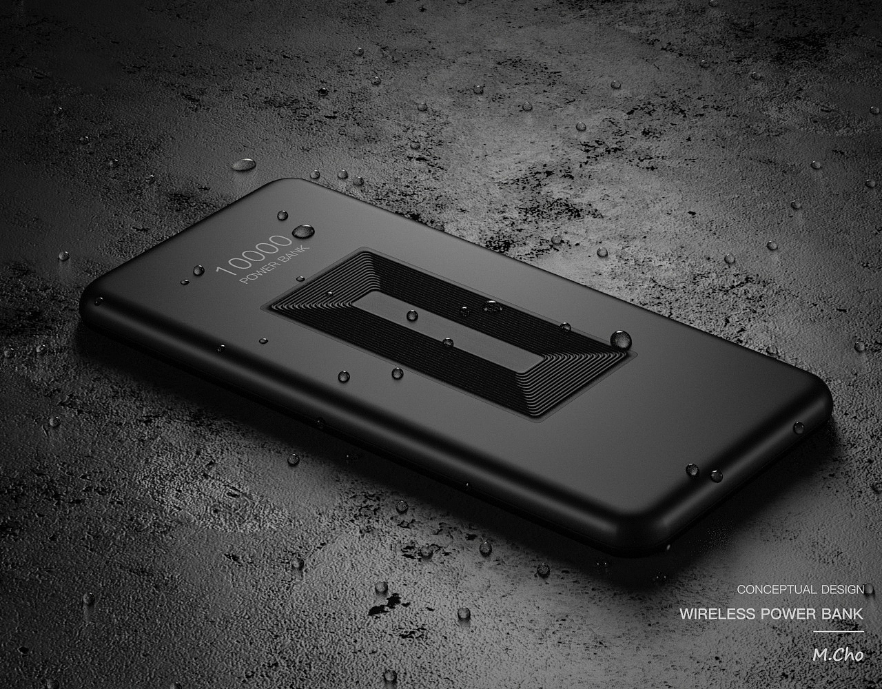 c4d，three-dimensional，portable battery，Wireless charging，