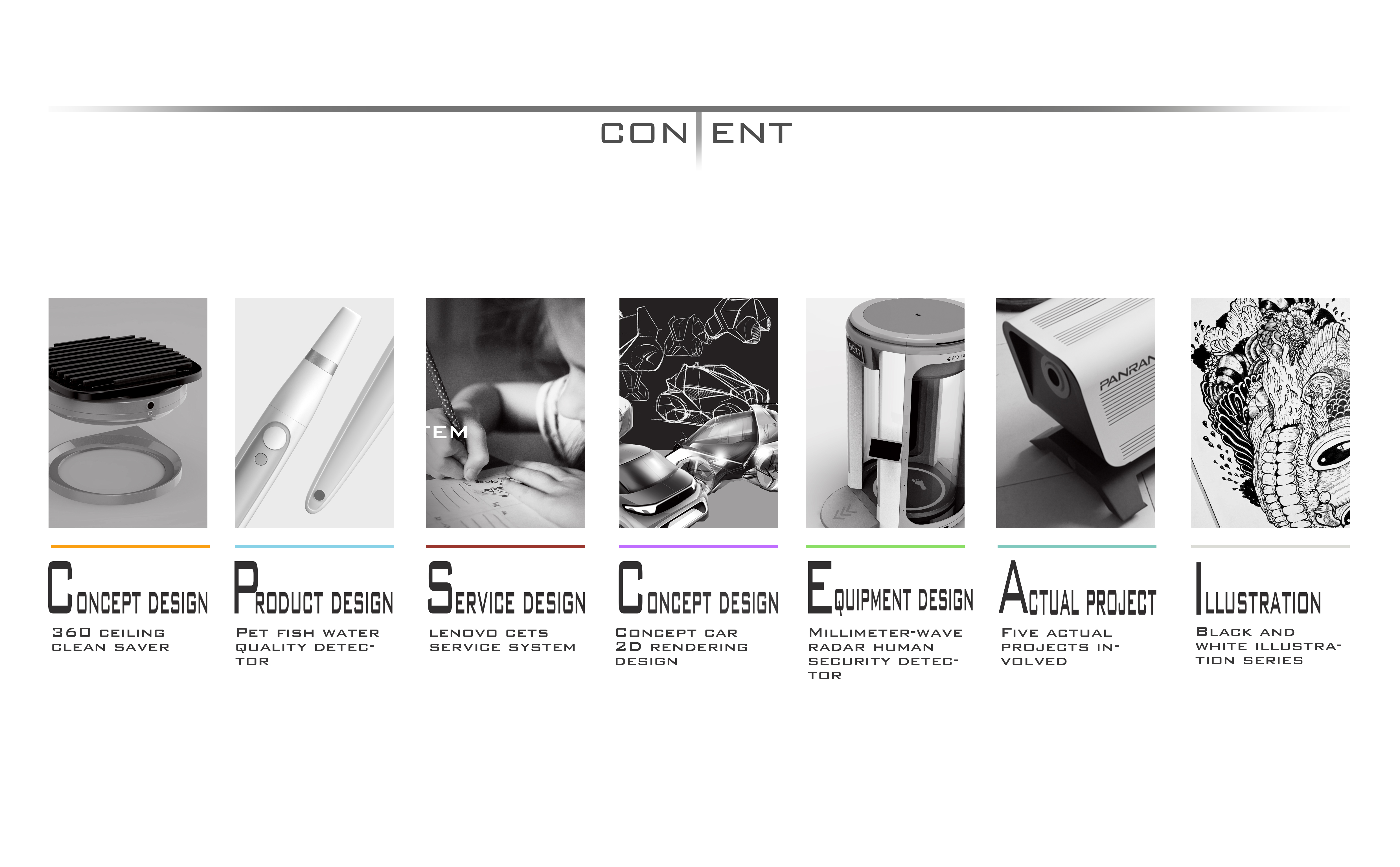 Works collection, product design, illustration，