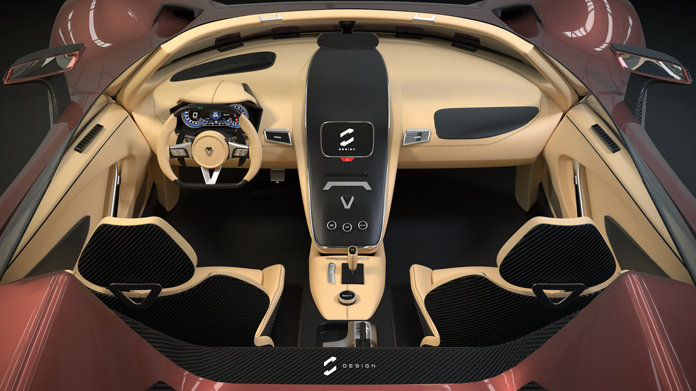 Automatic design，aerodynamics，Carbon structure，Twin turbo V8 engine，High quality leather，Control display，