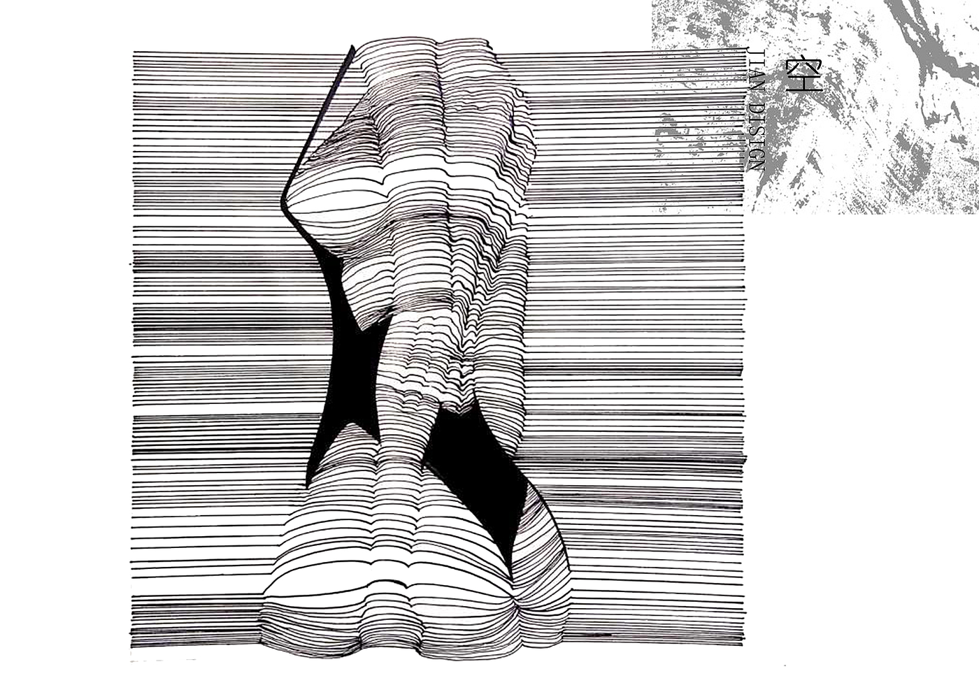 Illustration, needle pen, dot painting,，
