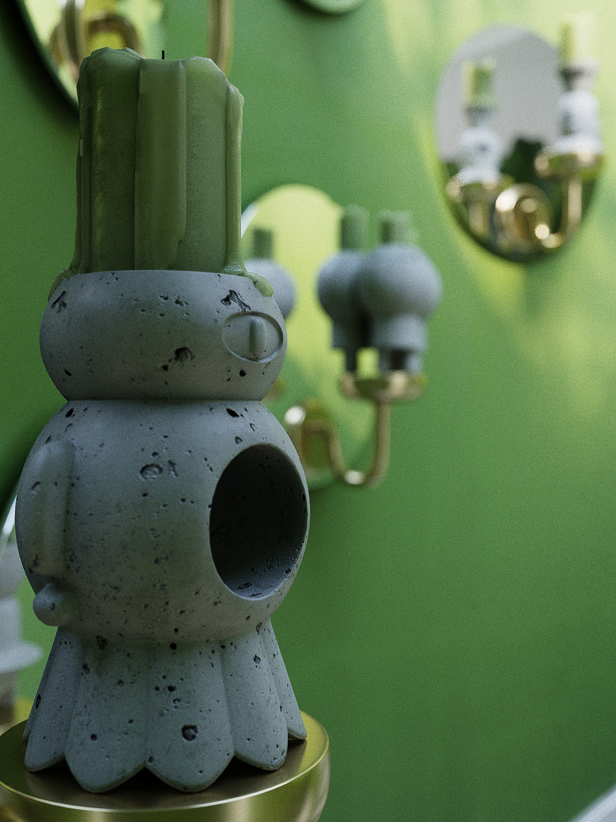 concrete，Space，Candlestick，