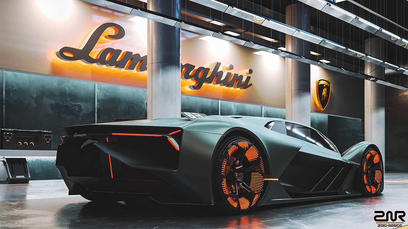 Concept Car，Futurism，Lamborghini，Lamborghini，Sports car，vehicle，