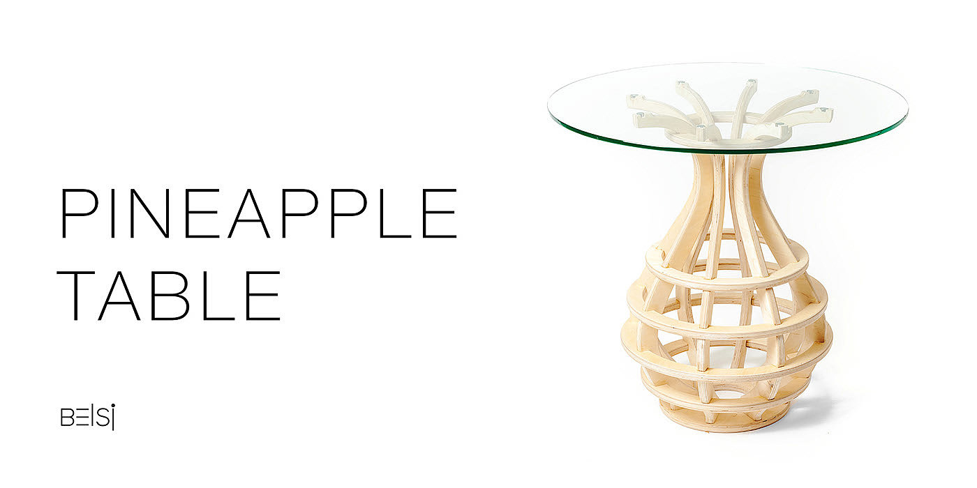 Table，wooden ，lovely，pineapple，