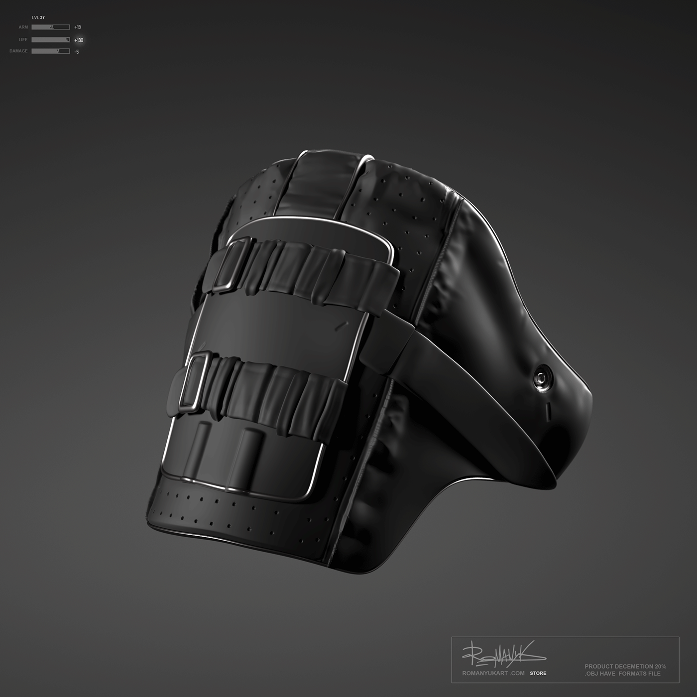 a helmet and armor，Game model，3D armor，Character art，Game character，