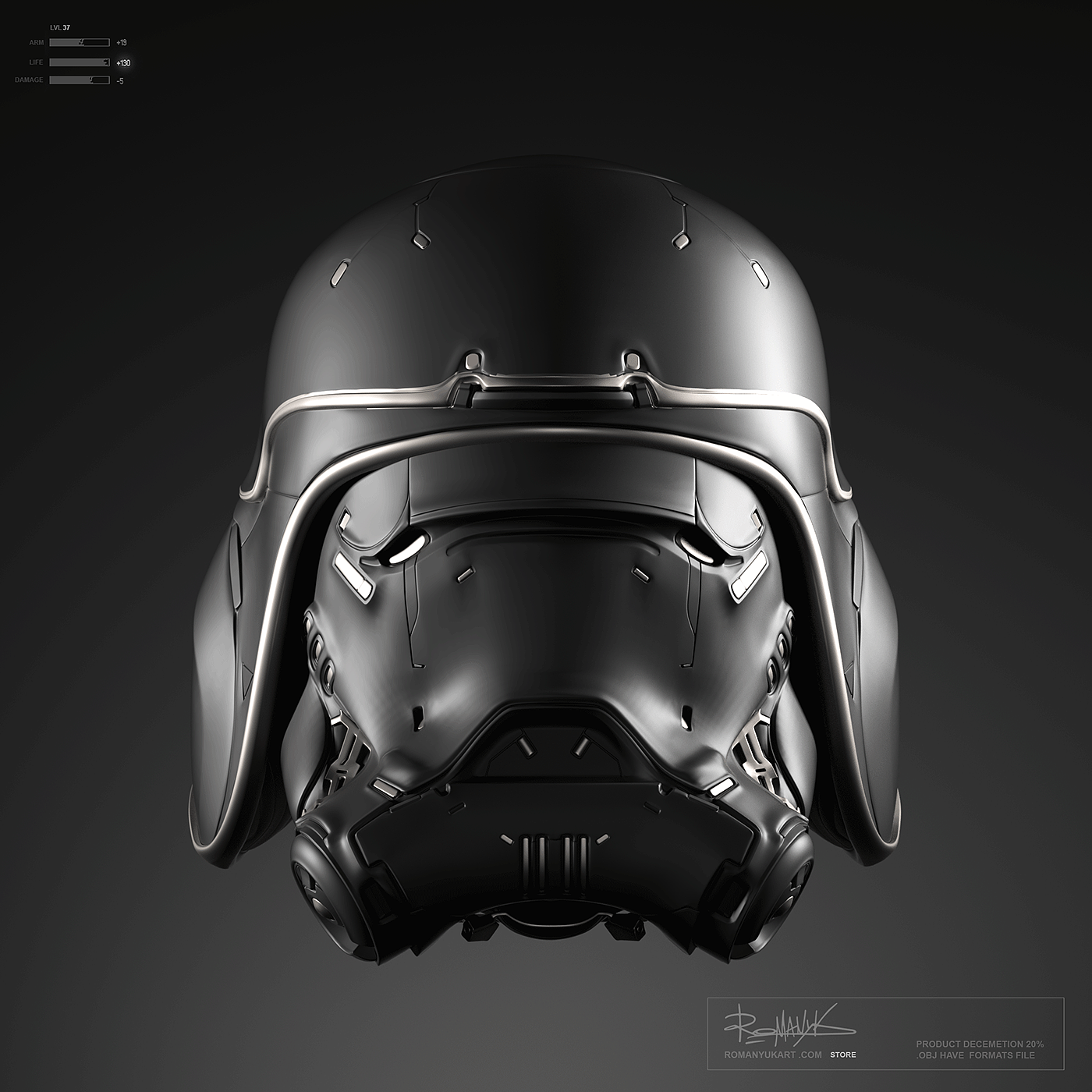 a helmet and armor，Game model，3D armor，Character art，Game character，