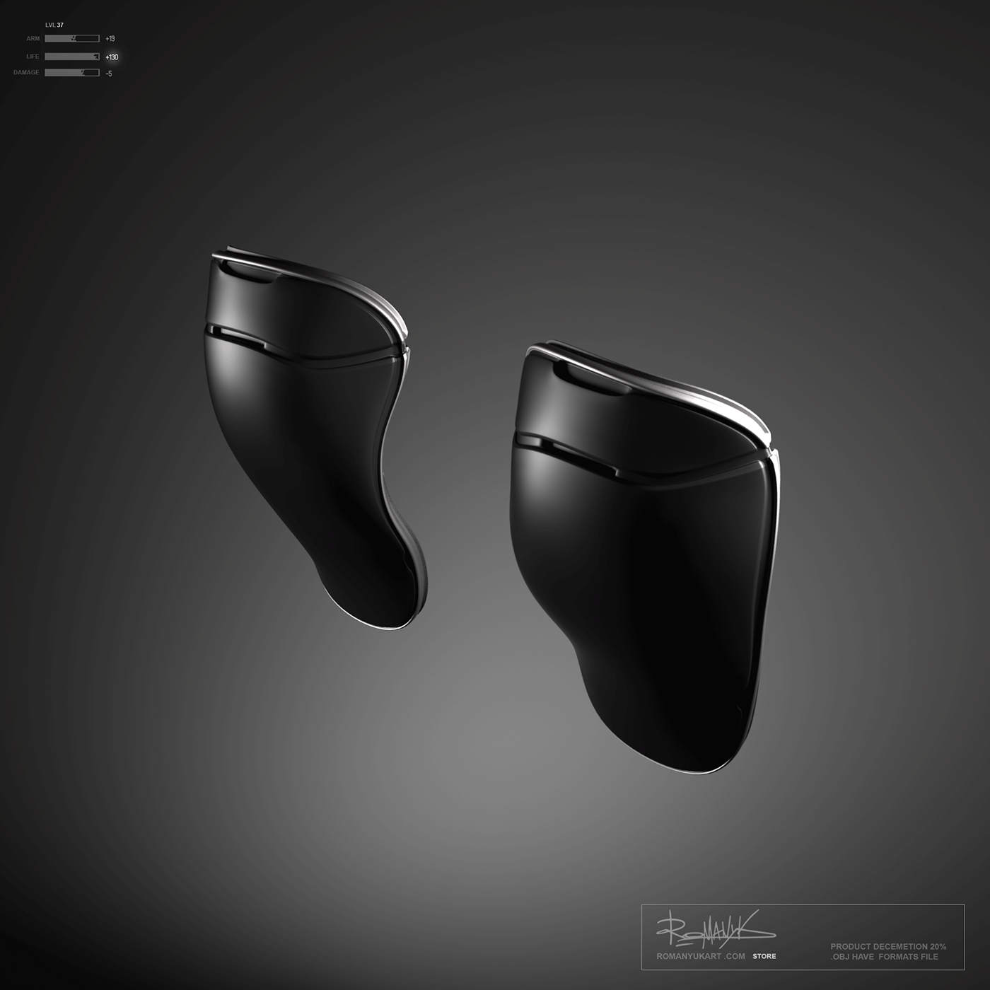 a helmet and armor，Game model，3D armor，Character art，Game character，