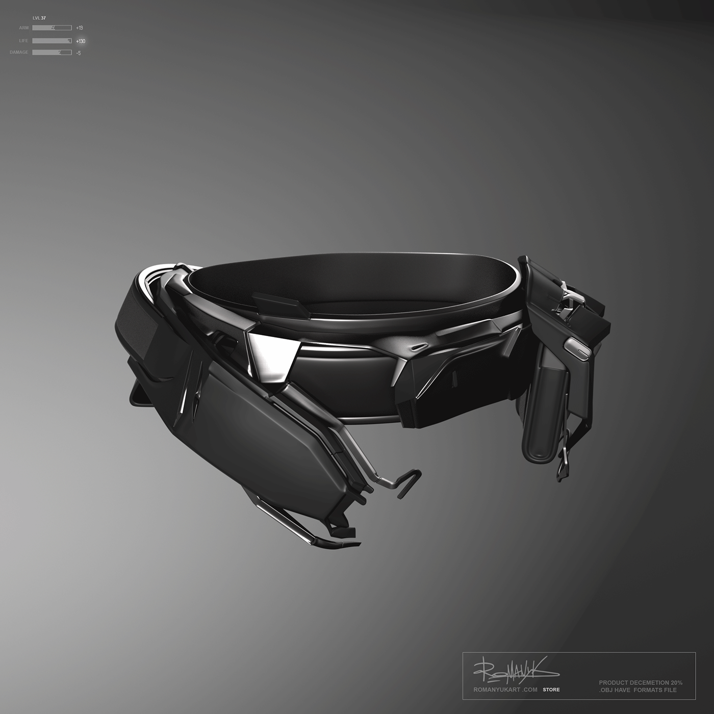 a helmet and armor，Game model，3D armor，Character art，Game character，