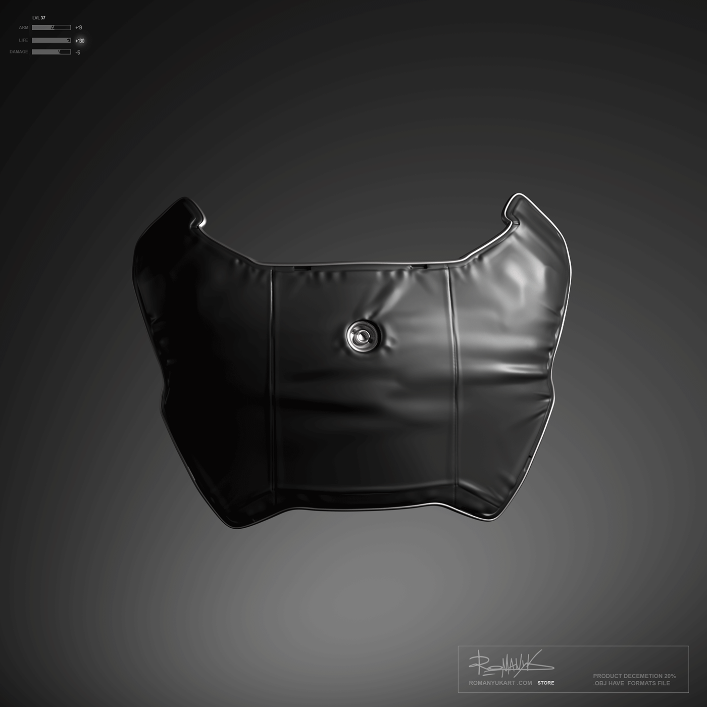 a helmet and armor，Game model，3D armor，Character art，Game character，