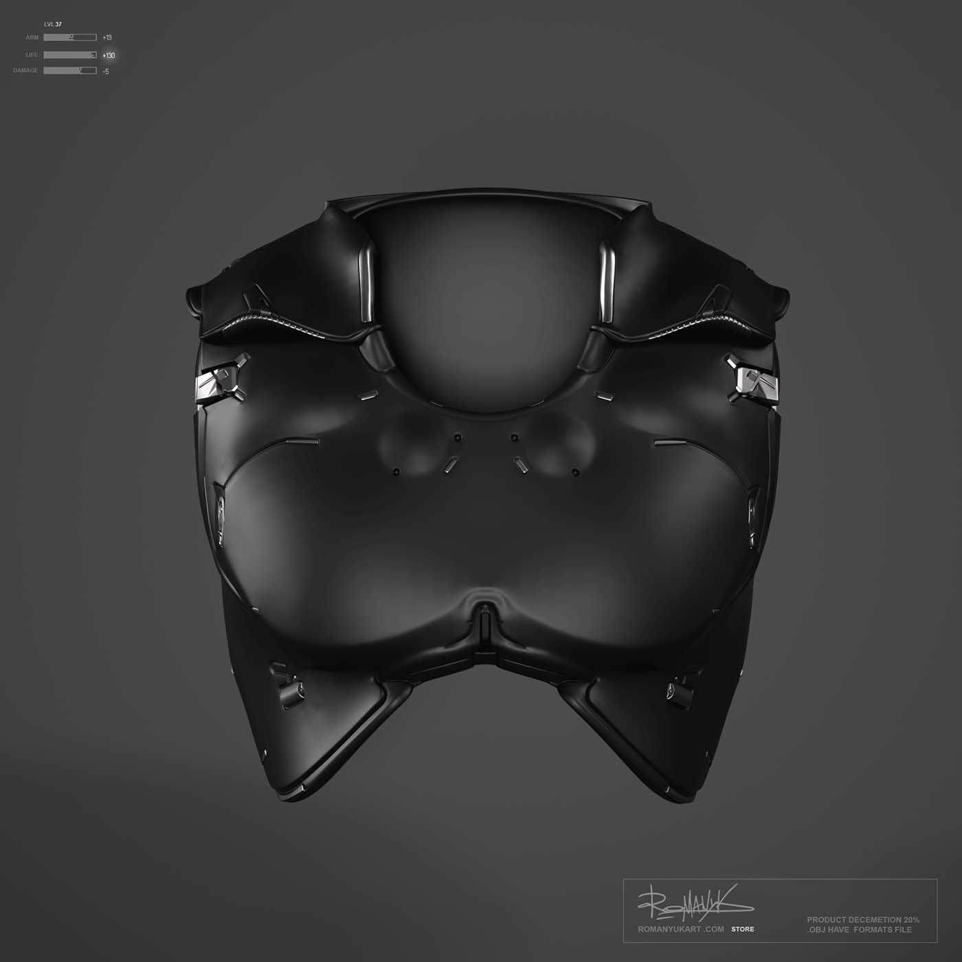 a helmet and armor，Game model，3D armor，Character art，Game character，