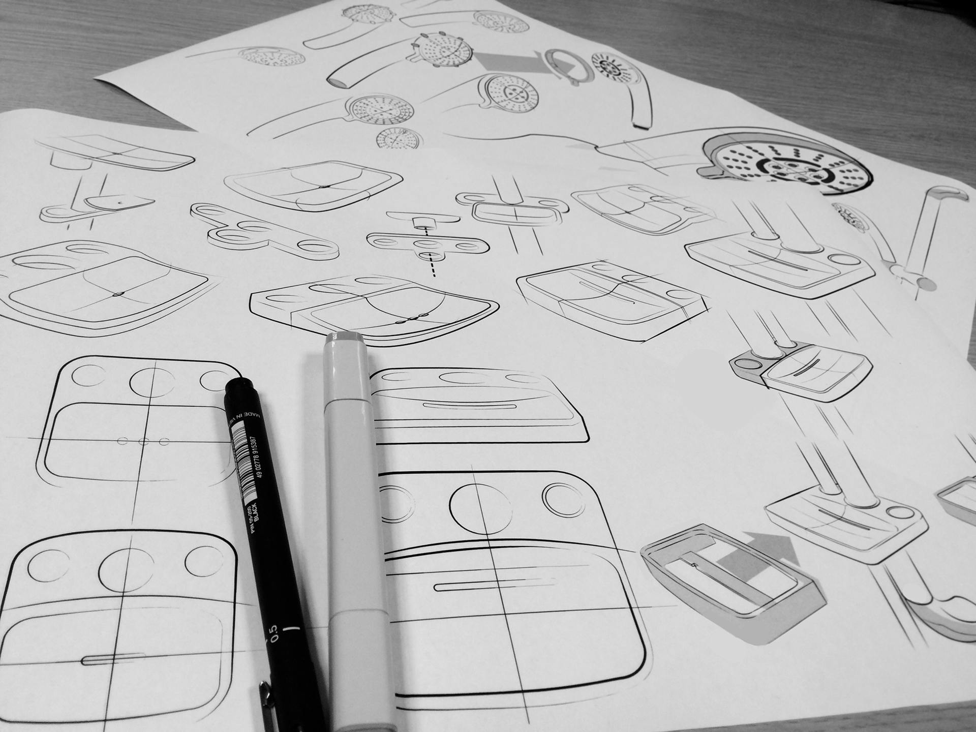 Reprint，industrial design，product design，Shower head，bathroom，