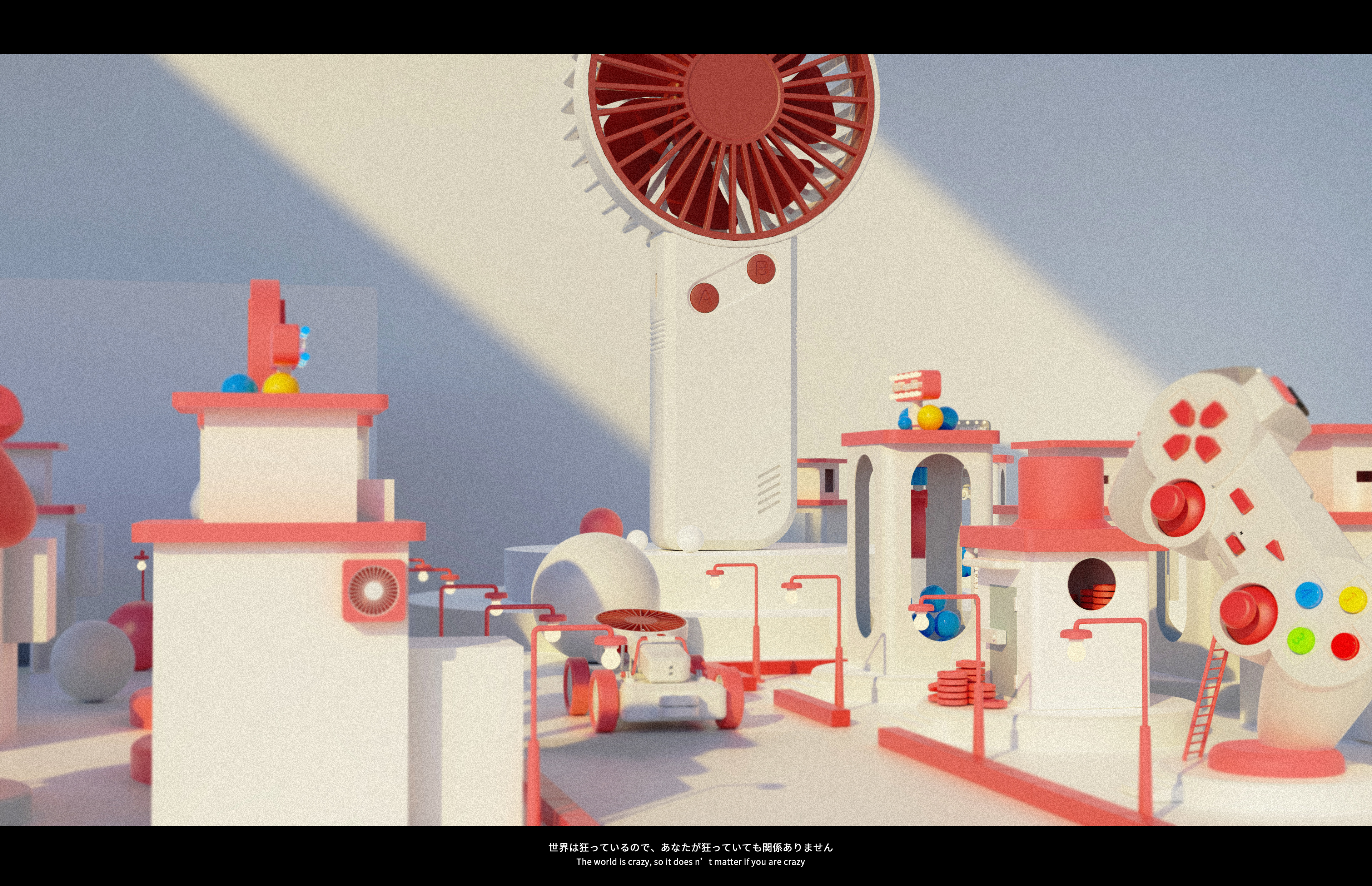 Handheld fan，Game fan，personality，Tide play，Render，Hand drawn，Fan，Summer，