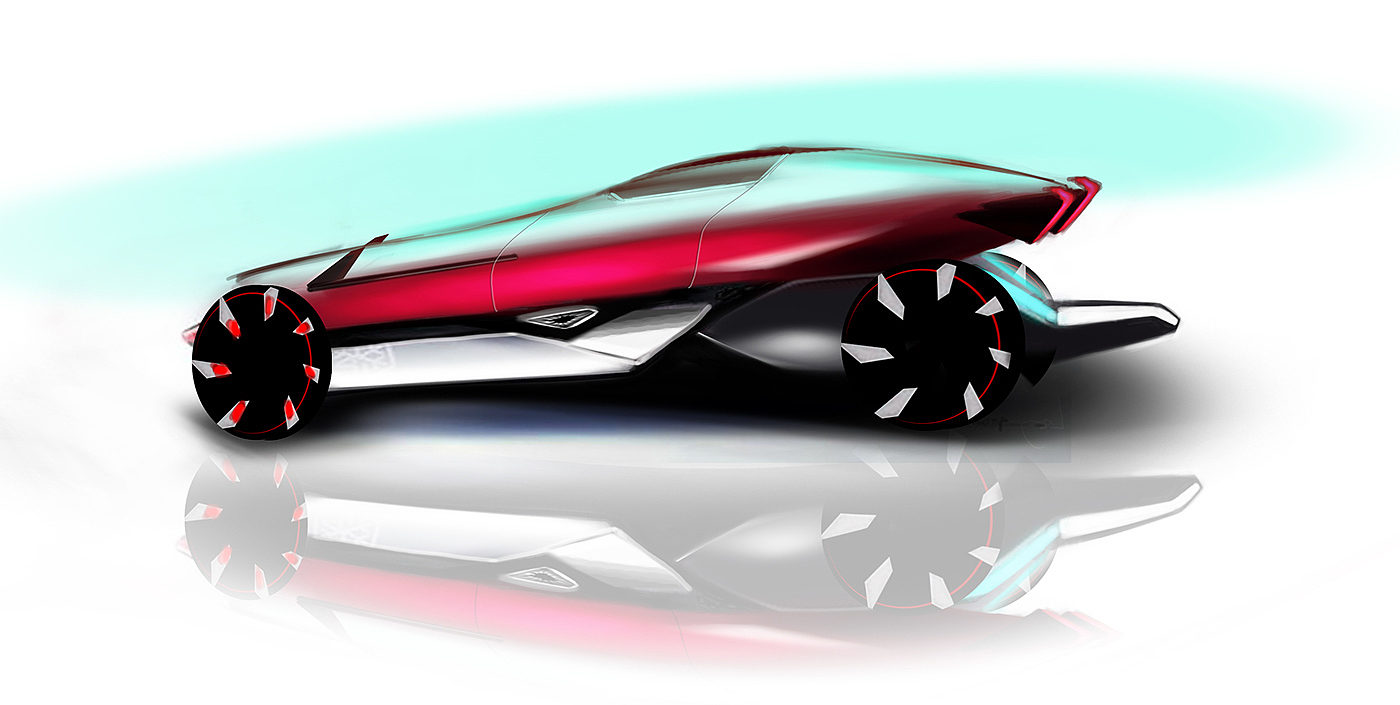 Automatic design，Hand drawn，Render，product，industrial design，