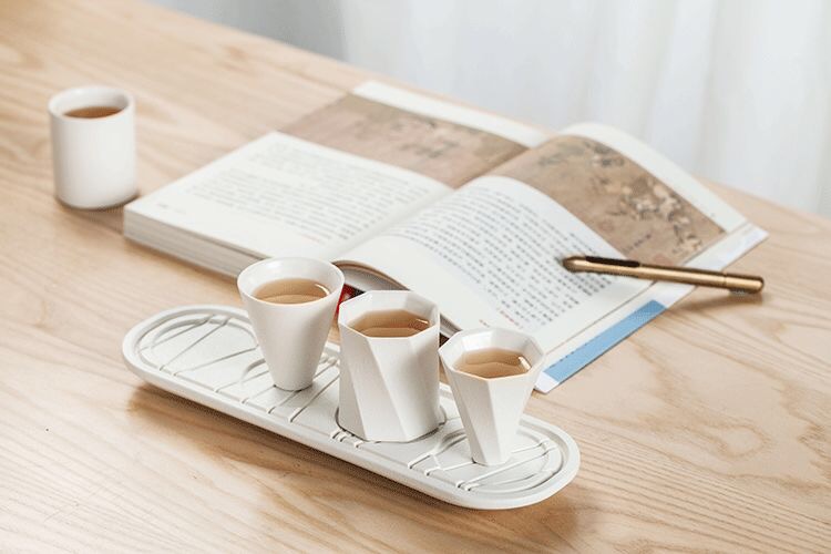 Master Cup，tea set，Poxi，Pizza cup，geometry，Simplicity，black and white，