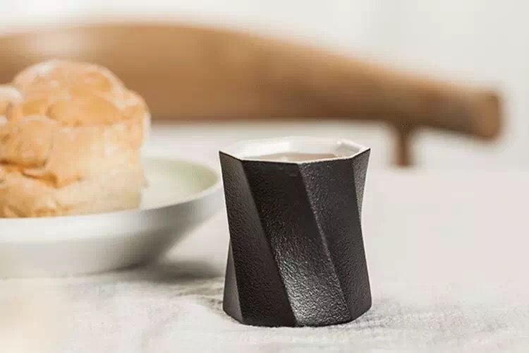 Master Cup，tea set，Poxi，Pizza cup，geometry，Simplicity，black and white，
