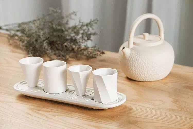Master Cup，tea set，Poxi，Pizza cup，geometry，Simplicity，black and white，