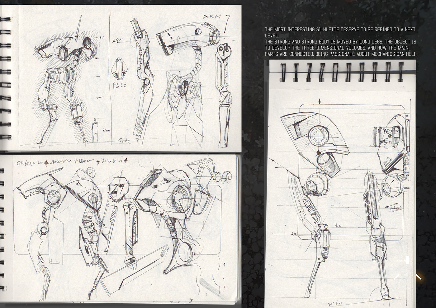 robot，Character design，Digital art，Render，Hand drawn，