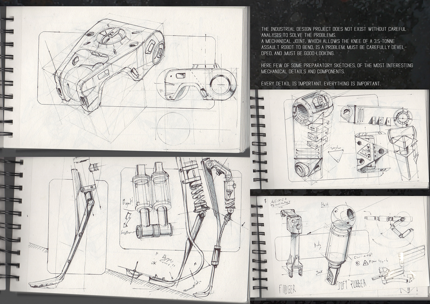 robot，Character design，Digital art，Render，Hand drawn，