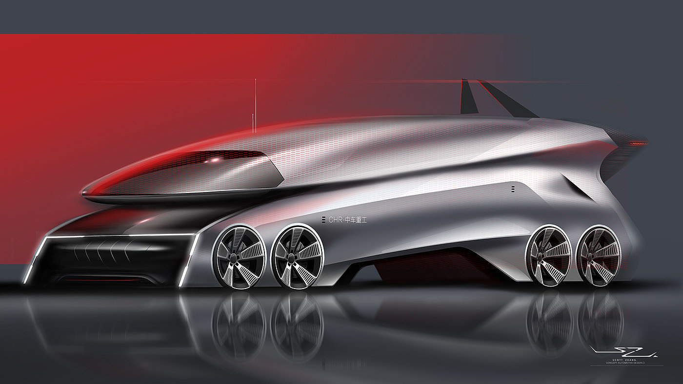 ps，Ubee ，2d rendering，design sketch，automobile，