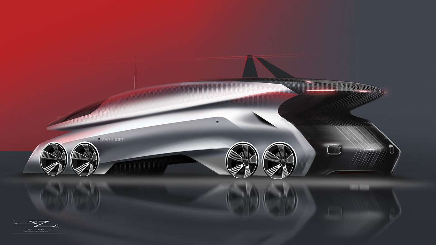 ps，Ubee ，2d rendering，design sketch，automobile，