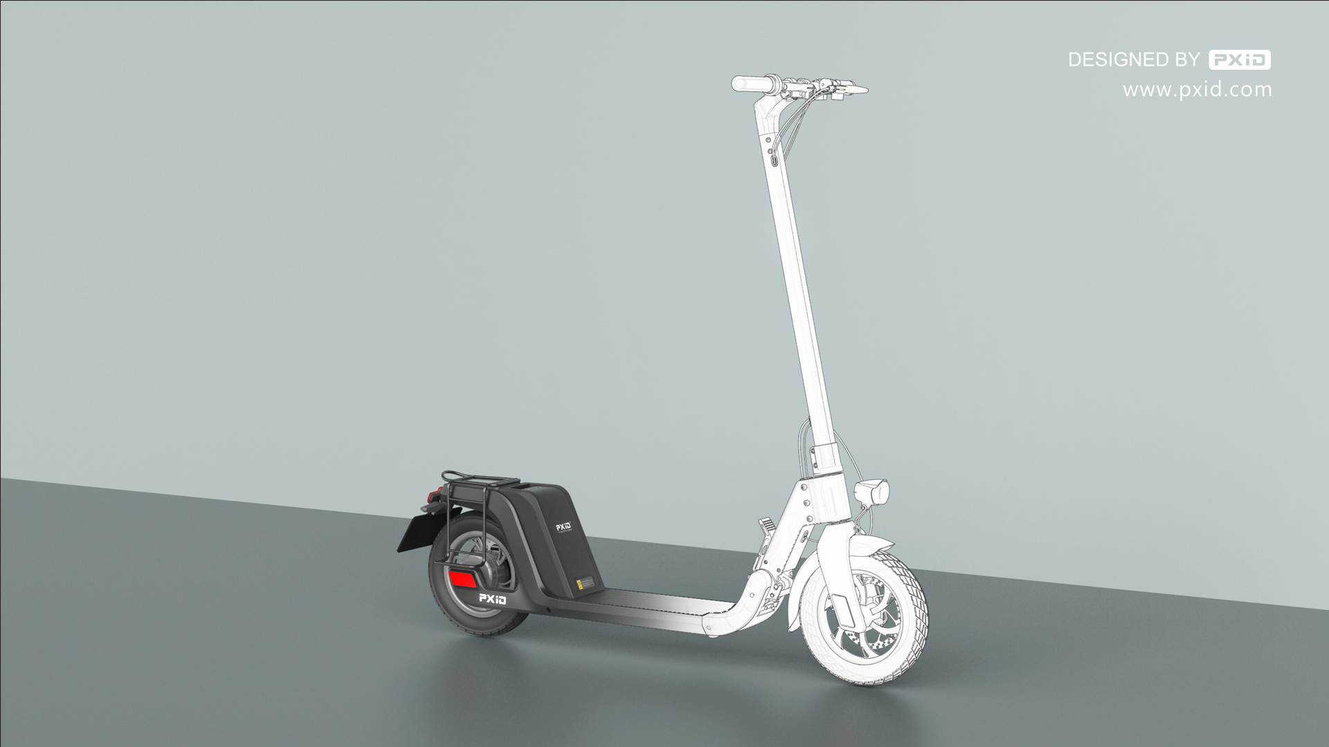 Scooter，Scooter design，Electric scooter，Design of electric scooter，Electric vehicle design，Design of transportation tools，
