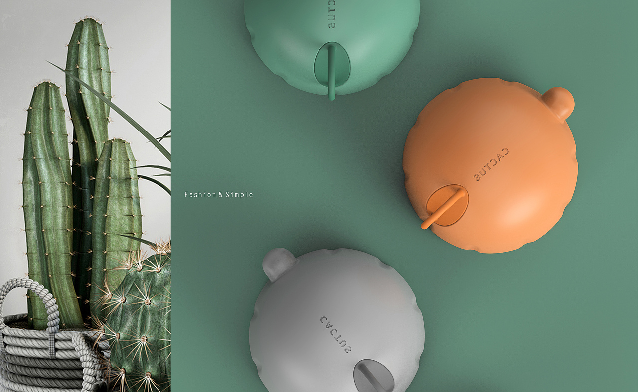 Cactus plastic glass cup，