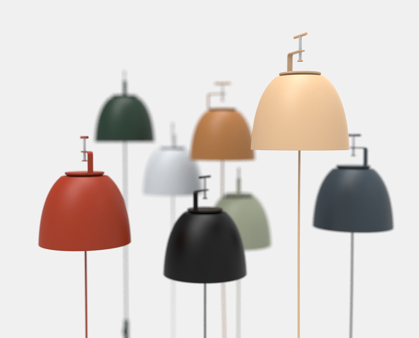 interaction，lighting，rotate，Simplicity，Clamp lamp，