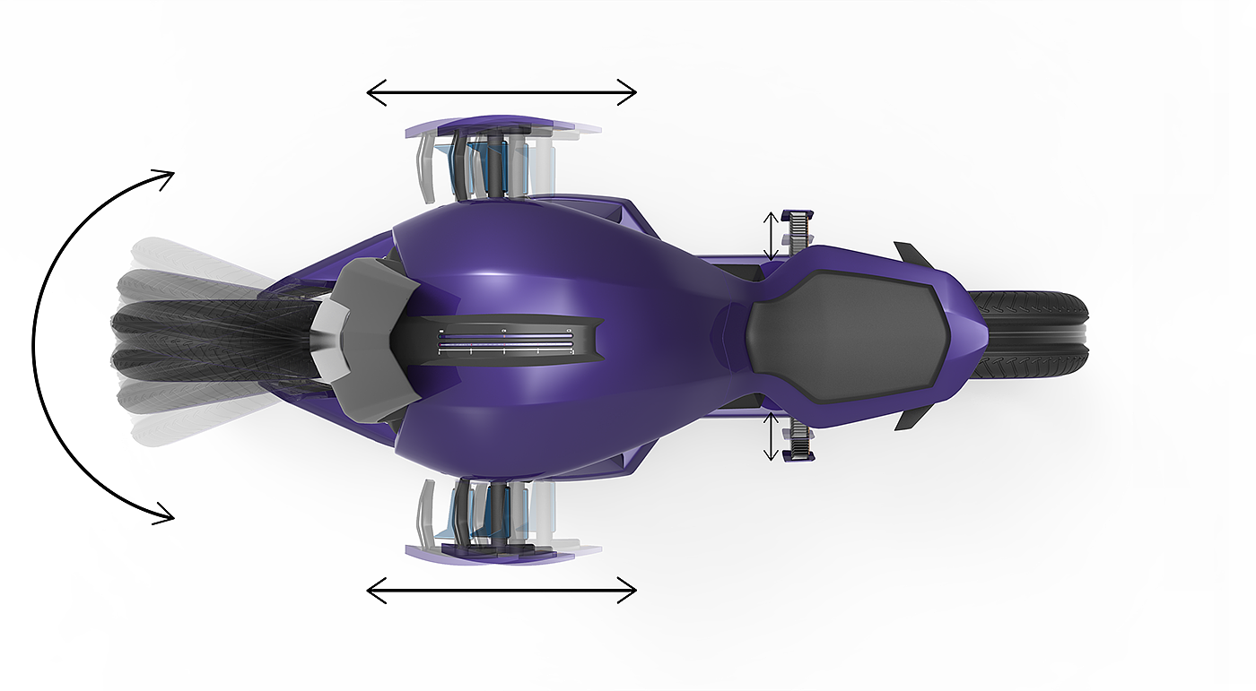 工业设计，科技，概念设计，效果图，摩托车，