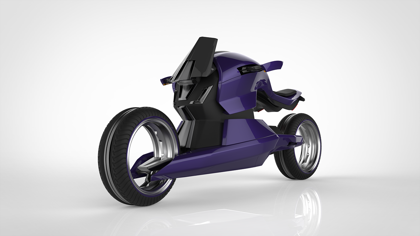 industrial design，science and technology，conceptual design，design sketch，motorcycle，