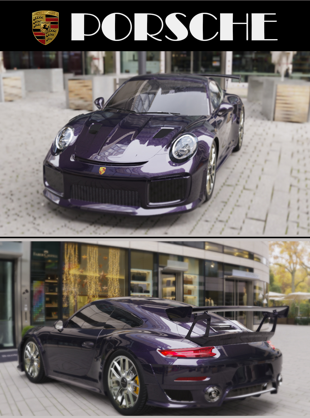 porsche，vehicle，keyshot，