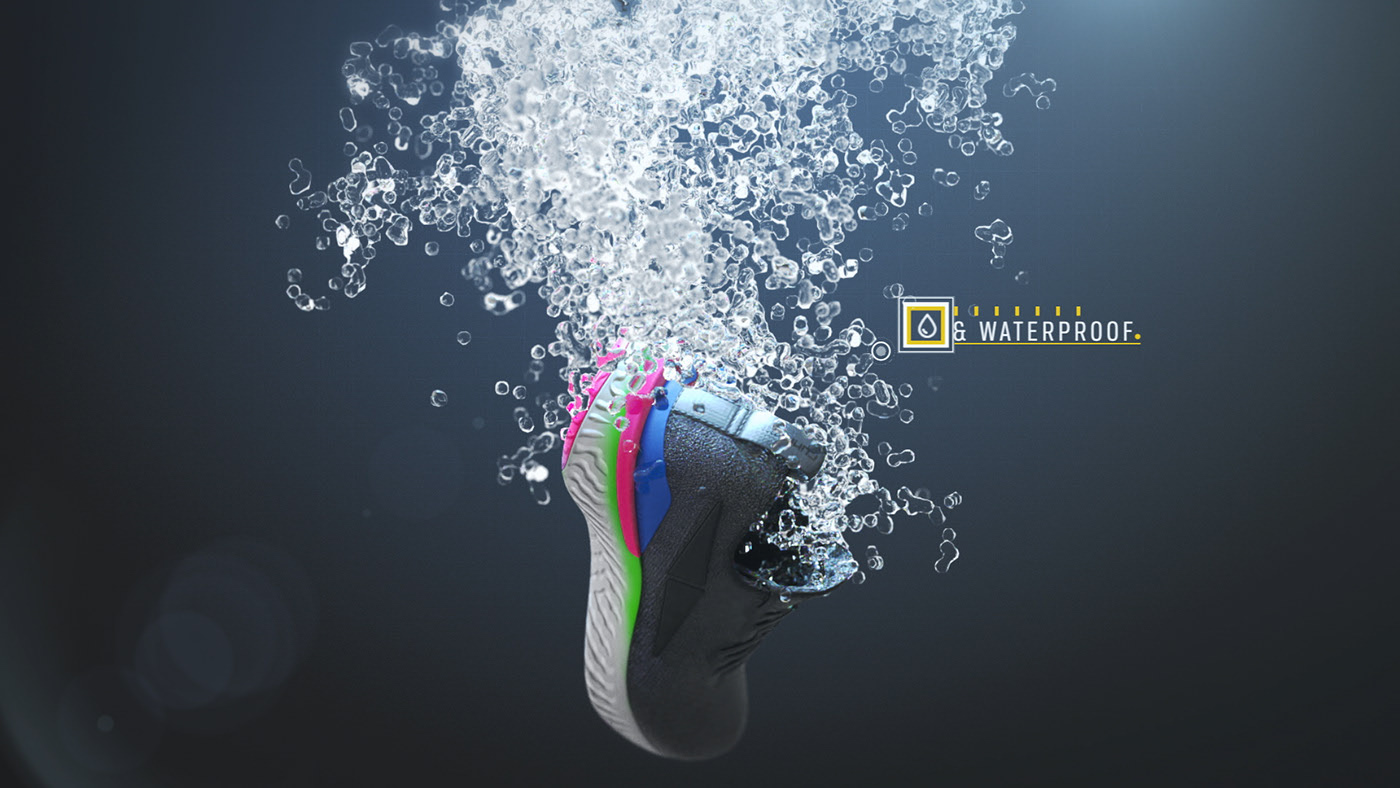 shoes，sneakers，Outdoor sports，man-made fiber，waterproof，light，