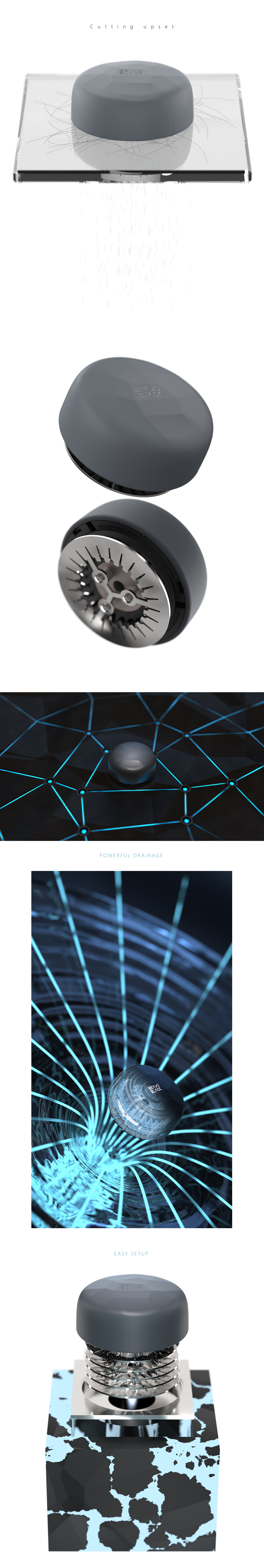 No more blockage，1 second installation，1 second broken hair，Broken hair floor drain，too dark，