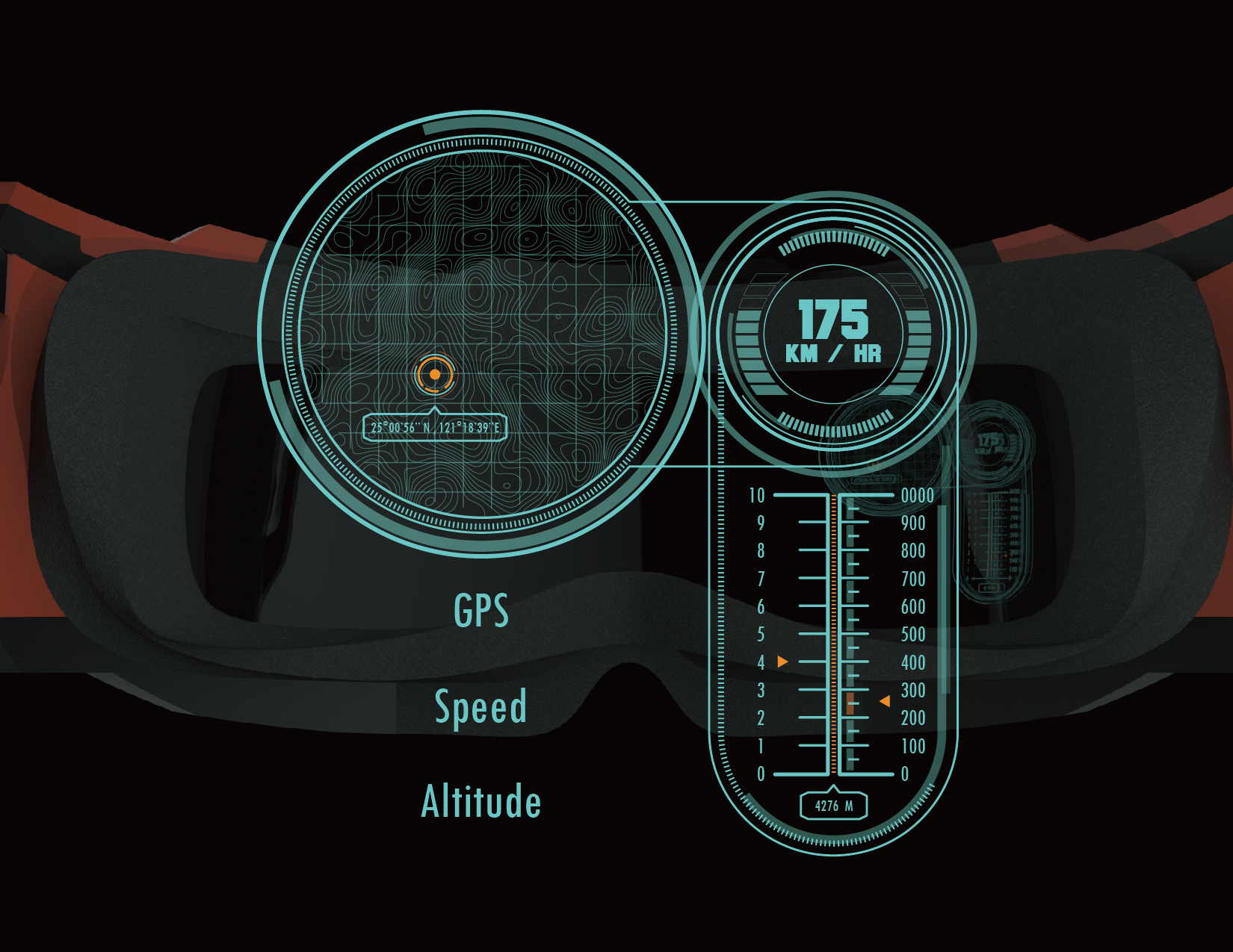 Reprint，industrial design，product design，Goggles，outdoors，motion，