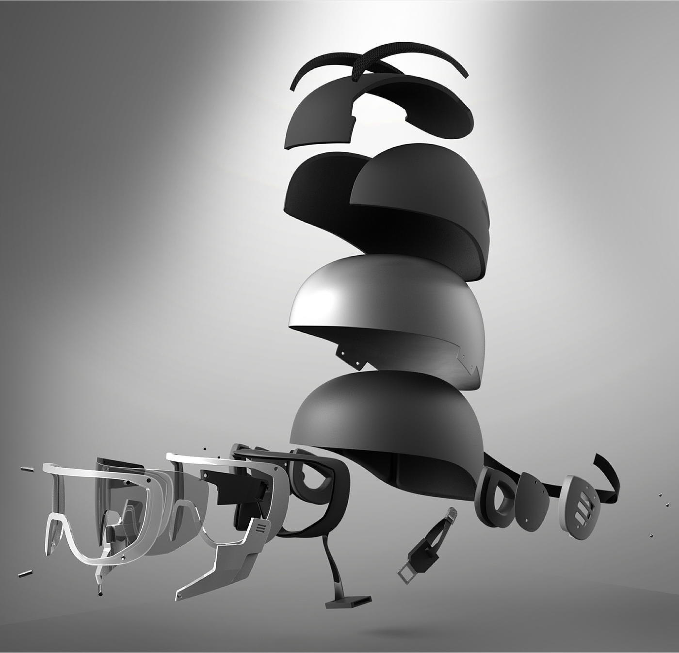 Reprint，industrial design，product design，Ski helmet，Goggles，