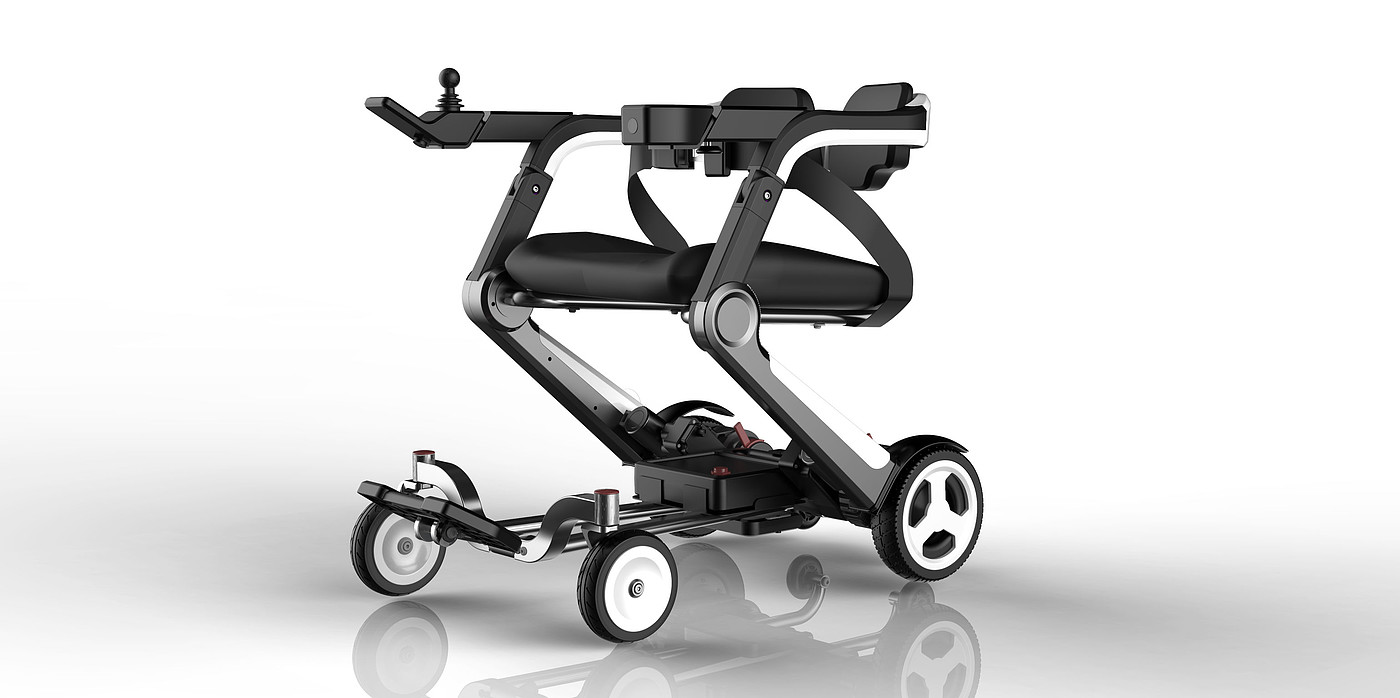 2019红点设计概念大奖，便携式电动折叠轮椅，Wheelchair，Electric Folding，Portable，