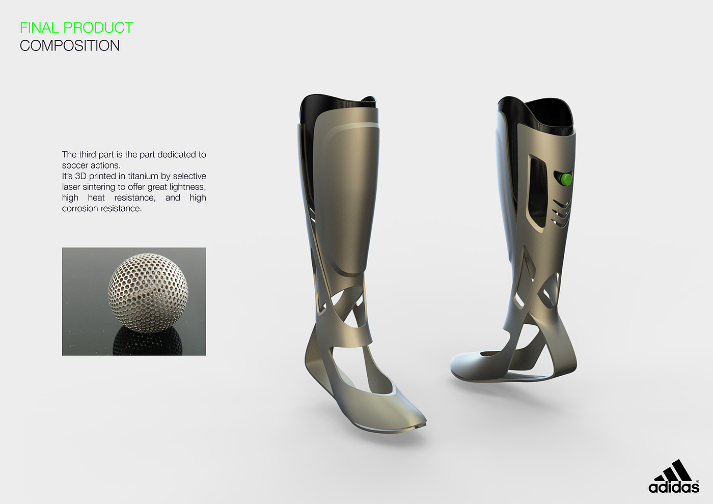 Reprint，industrial design，product design，Football prosthesis，Adidas，