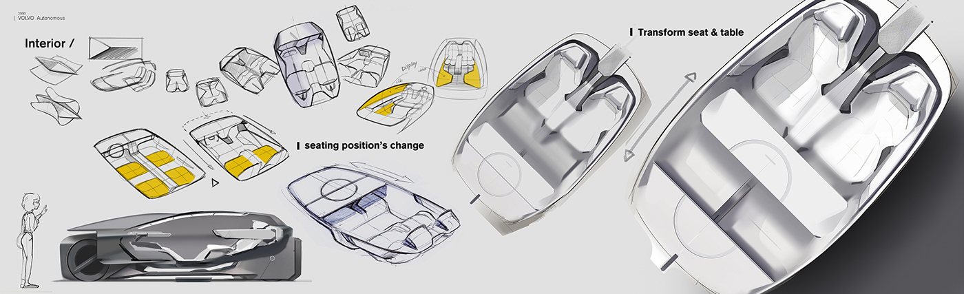 Sports car，Hand drawn，idea，Geometric sense，industrial design，