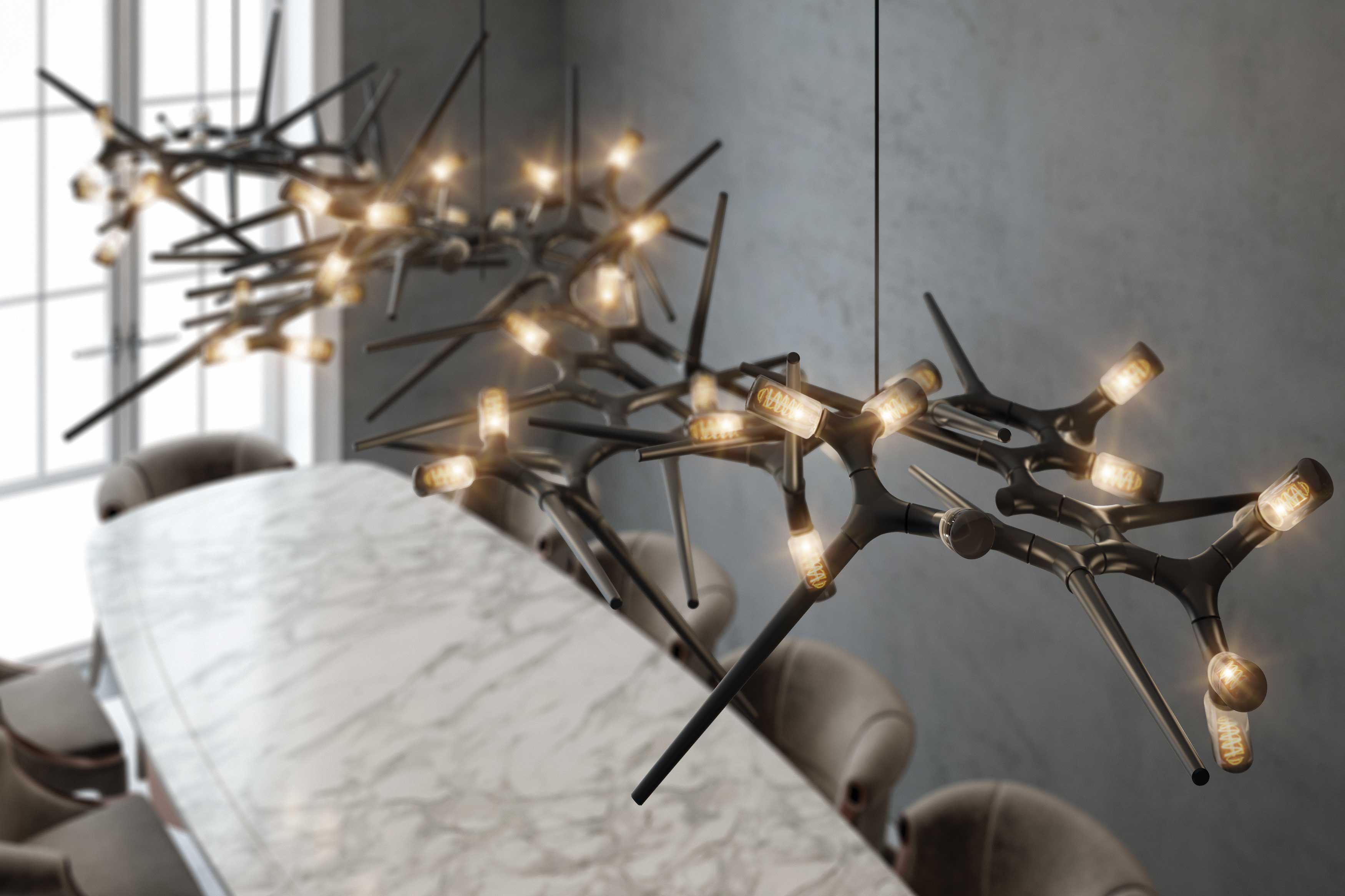 2019 red dot design concept award，Lighting lamps，Lighting element，Joint connection，Joint interlock，