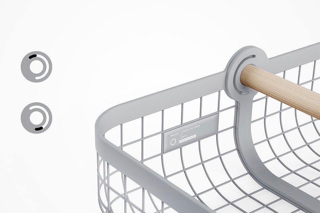 Kong Li，shopping basket，Minimalist，white，convenient，