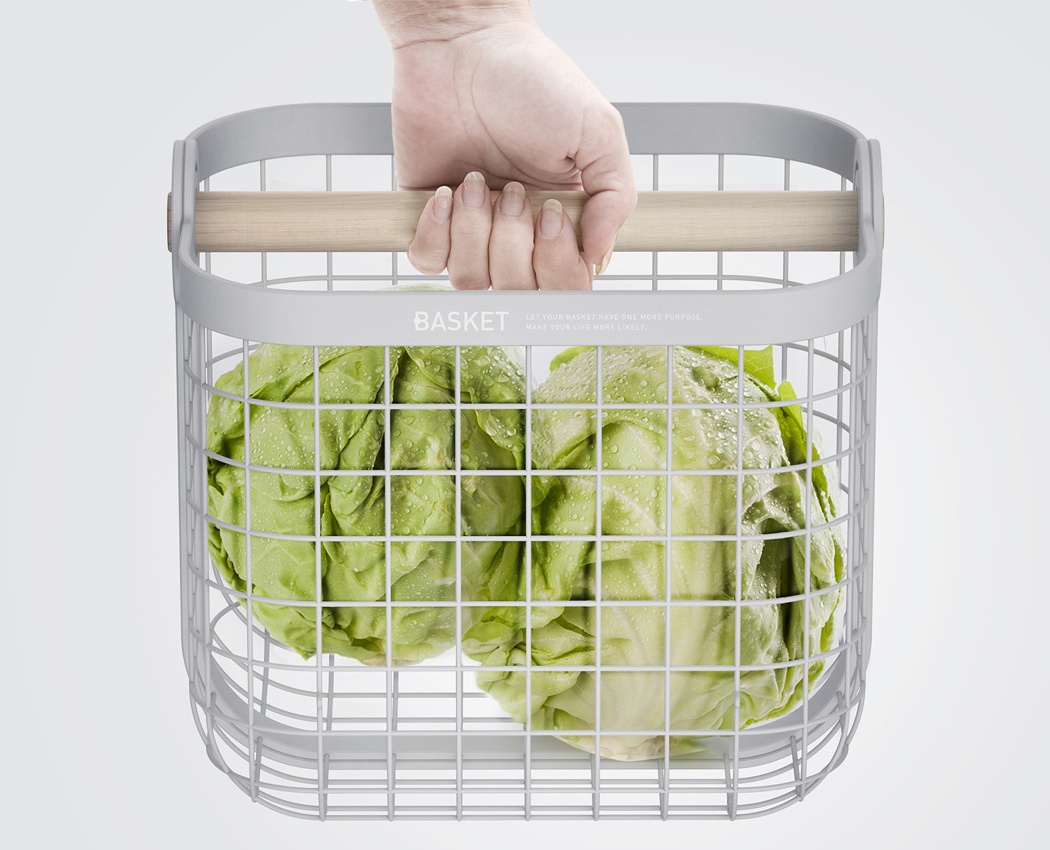 Kong Li，shopping basket，Minimalist，white，convenient，